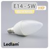 Ledlam E14 LED Candle Bulb 5W 510CP Warm White 30964 1