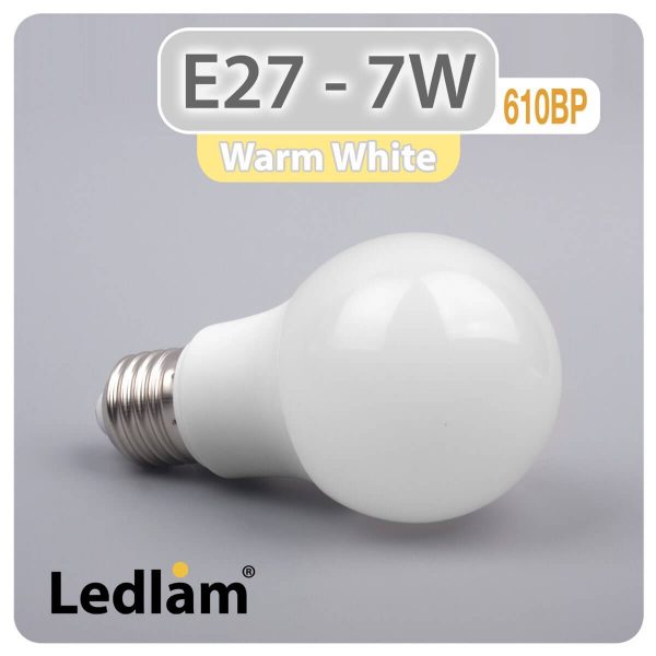 Ledlam E27 LED Bulb 7W 610BP Warm White 30958 1