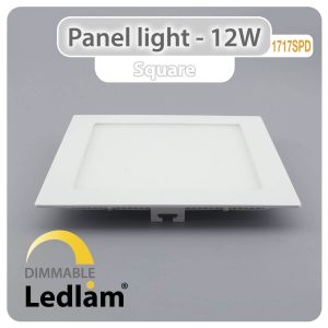 Ledlam LED Panel Light 12W Square 1717SPD dimmable 01