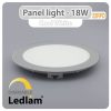 Ledlam LED Panel Light 18W Round 22RPD silver dimmable Cool White 30615