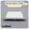 Ledlam LED Panel Light 18W Square 2222SP silver Warm White 30438