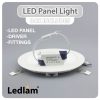 Ledlam LED Panel Light 24W Round 30RP 02