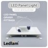 Ledlam LED Panel Light 24W Square 3030SP 02