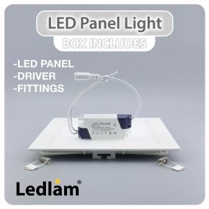 Ledlam LED Panel Light 24W Square 3030SPD dimmable 02