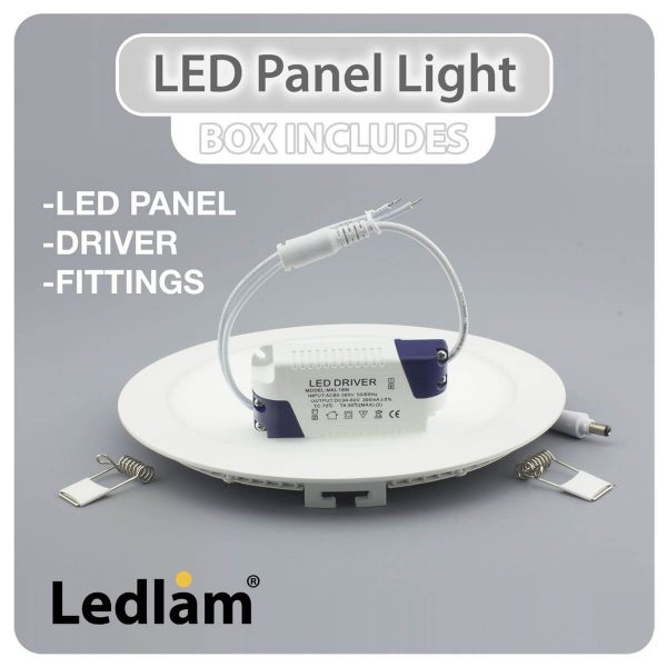 Ledlam LED Panel Light 3W Round 9RPD dimmable 02