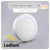 Ledlam LED Surface Panel Light 12W Round 17RPSD silver dimmable Cool White 30594