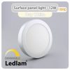 Ledlam LED Surface Panel Light 12W Round 17RPSD silver dimmable Day White 30592