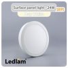 Ledlam LED Surface Panel Light 24W Round 30RPS Day White 30738