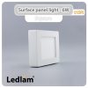 Ledlam LED Surface Panel Light 6W Square 1212SPS 01