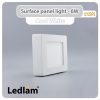 Ledlam LED Surface Panel Light 6W Square 1212SPS Cool White 30736