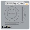 Ledlam-LED-Panel-Light-6W-Round-12RPD-dimmable-Dimensions