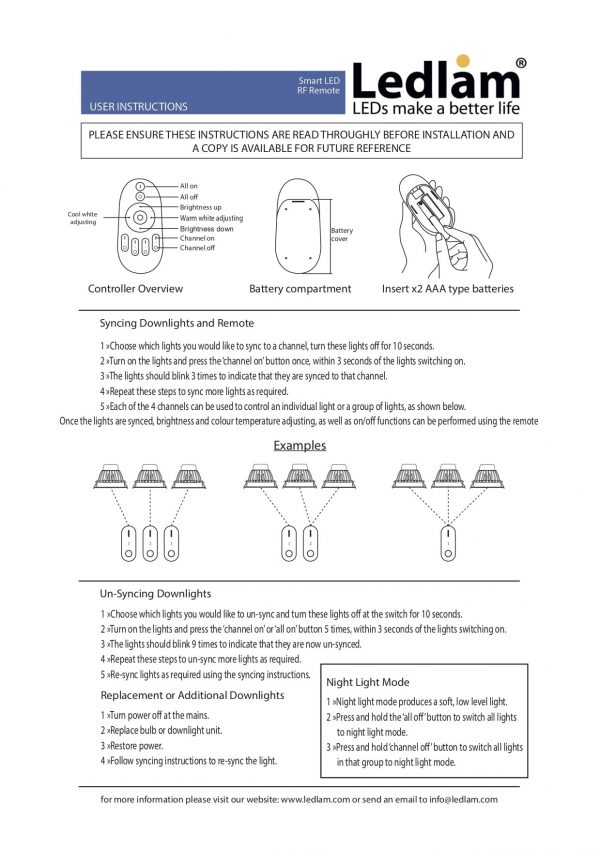 Ledlam-RF-Remote-Control-for-1100DRP-Smart-LED-Downlight-31198-Additional