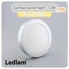 Ledlam-LED-Surface-Panel-Light-12W-Round-17RPS-silver-Variant-Warm-White-30578-3