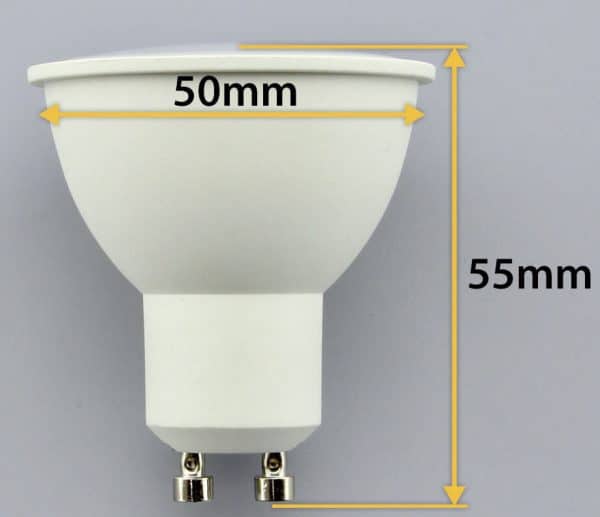 Ledlam-GU10-LED-Spot-Light-6W-600SV-Dimensions