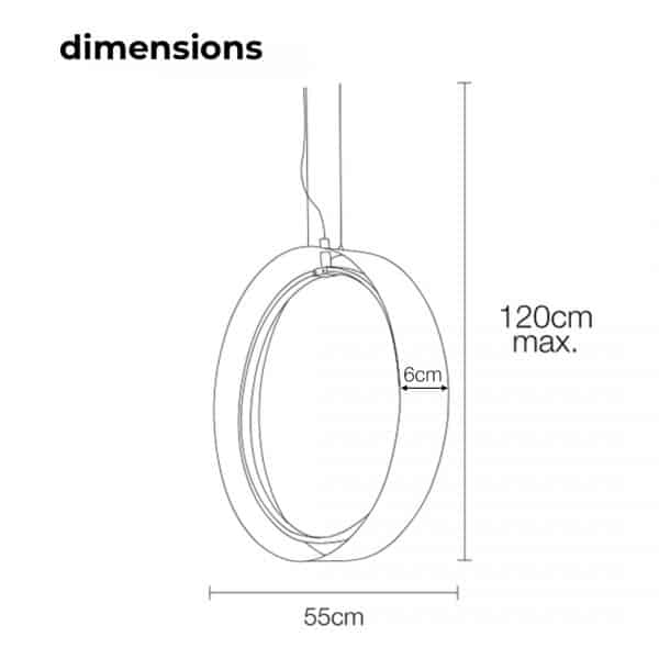 Mimax-ORBITRON-MAX-D-Modern-Round-LED-Pendant-Light-12W-Dimmable-550mm-ORBITRON-Dimensions