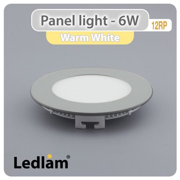 Ledlam-LED-Panel-Light-6W-Round-12RP-silver-Warm-White-30540-1